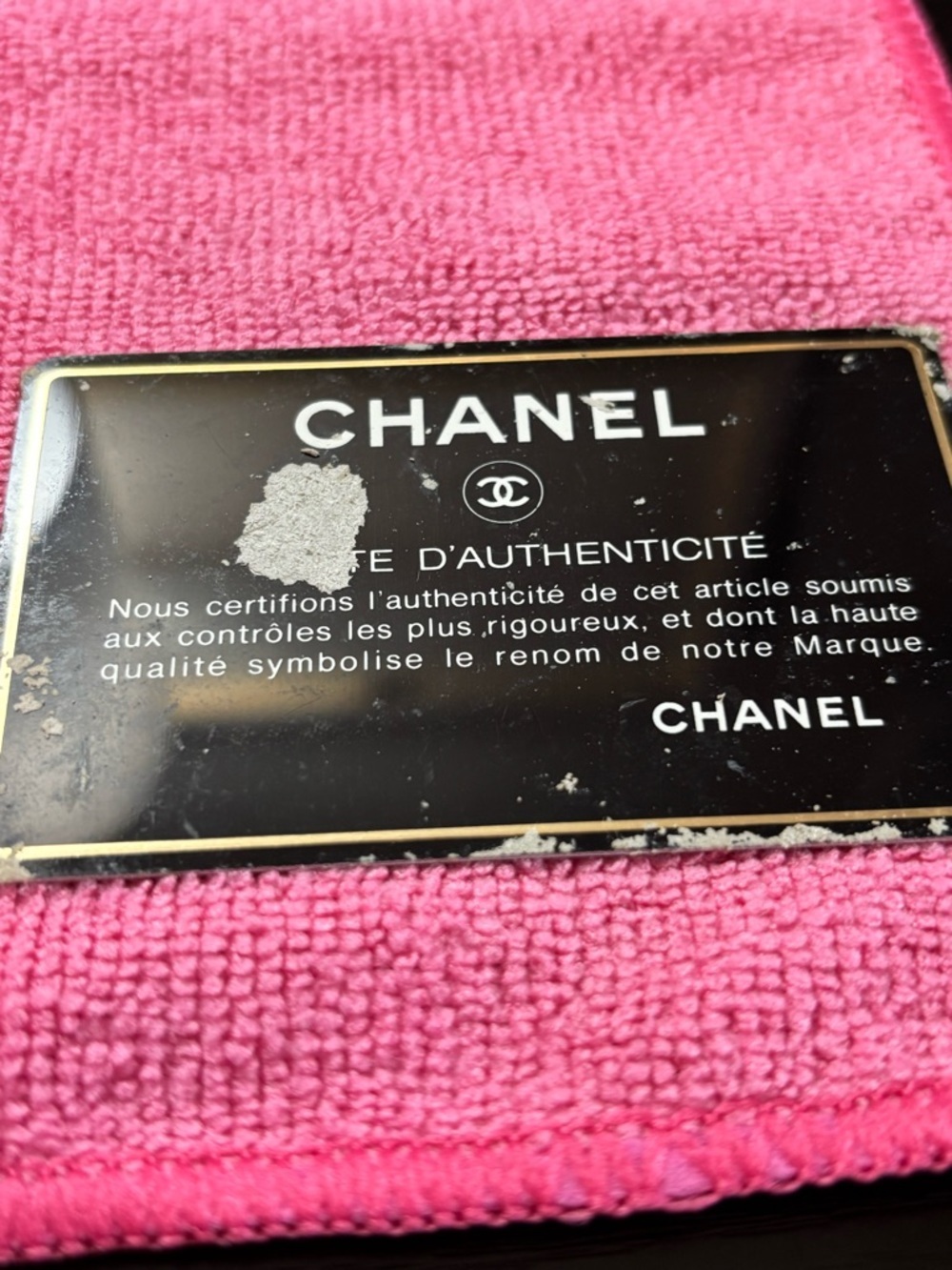 Authentic Vintage Chanel Black Patent Leather Pouch – WOC Conversion with Card - Picture 10 of 11